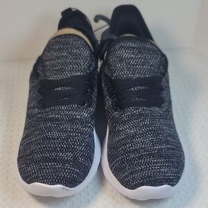 Athletic Works Black and Neon Yellow Logo Shoe Tag